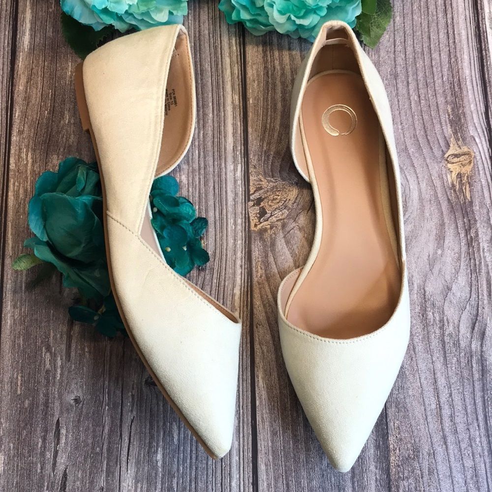 JOURNEE Ester Nude Faux Suede Flats 12M